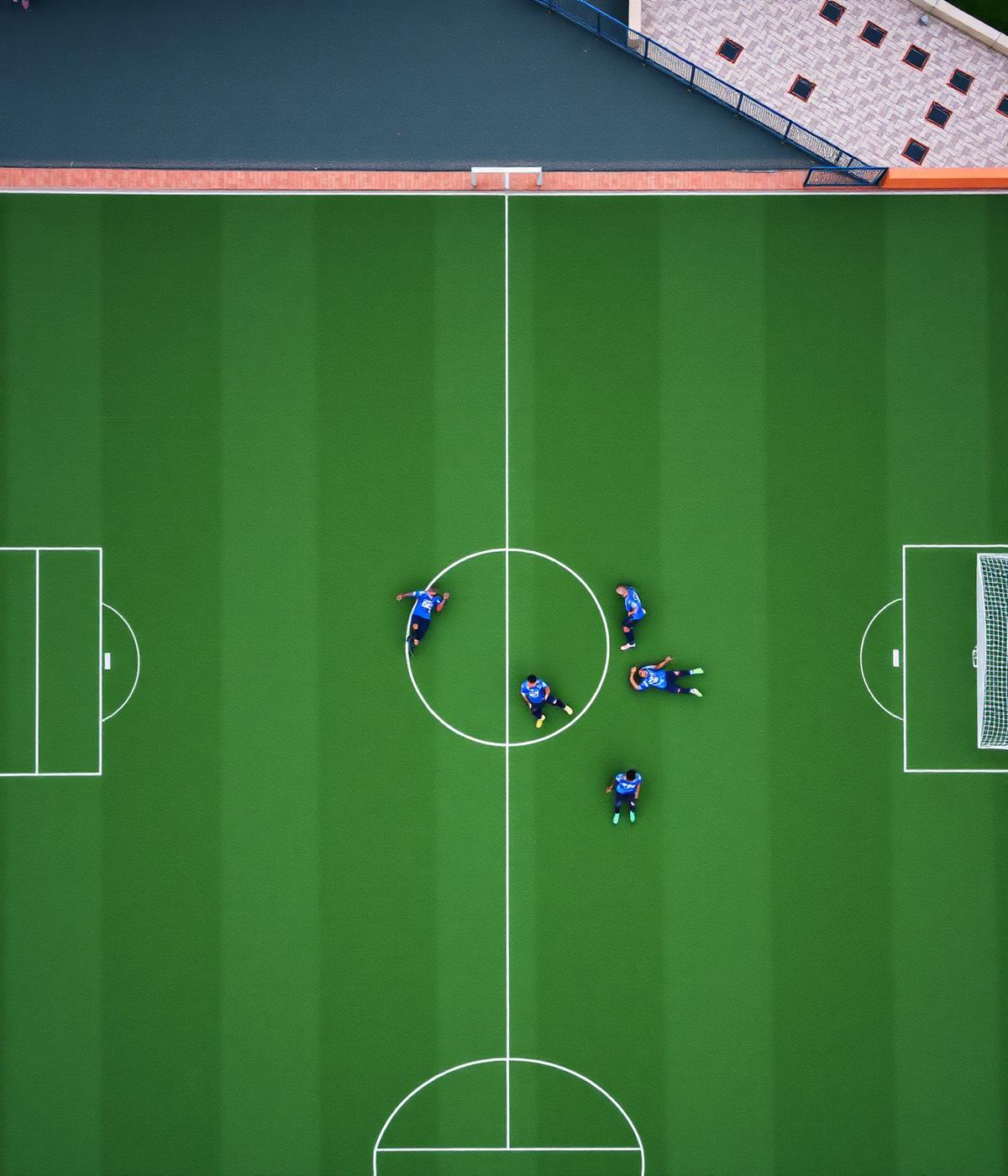 Aerial view of academy training pitch